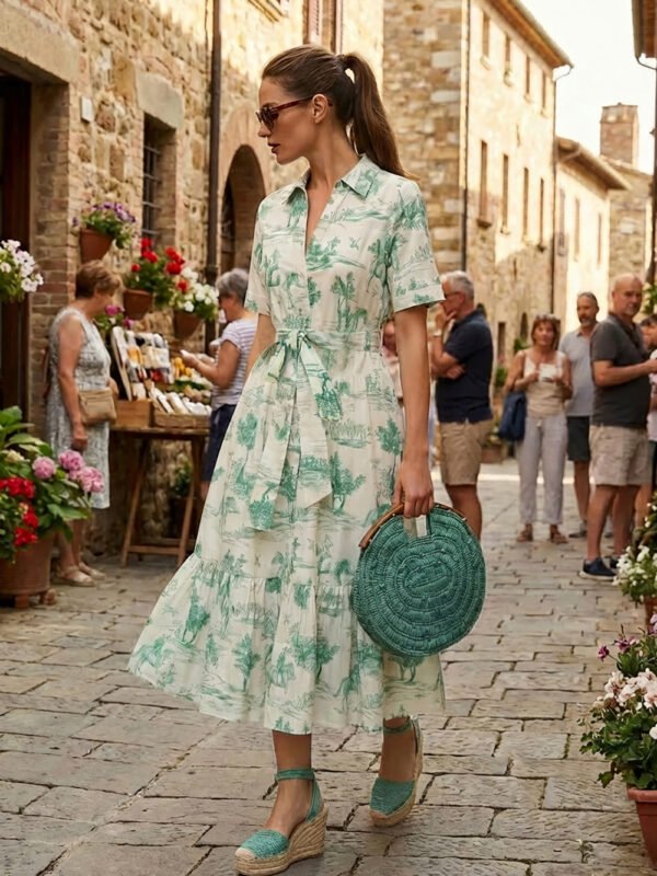 abito lungo eleganza senza tempo boho chic indossato modella stile anima libera